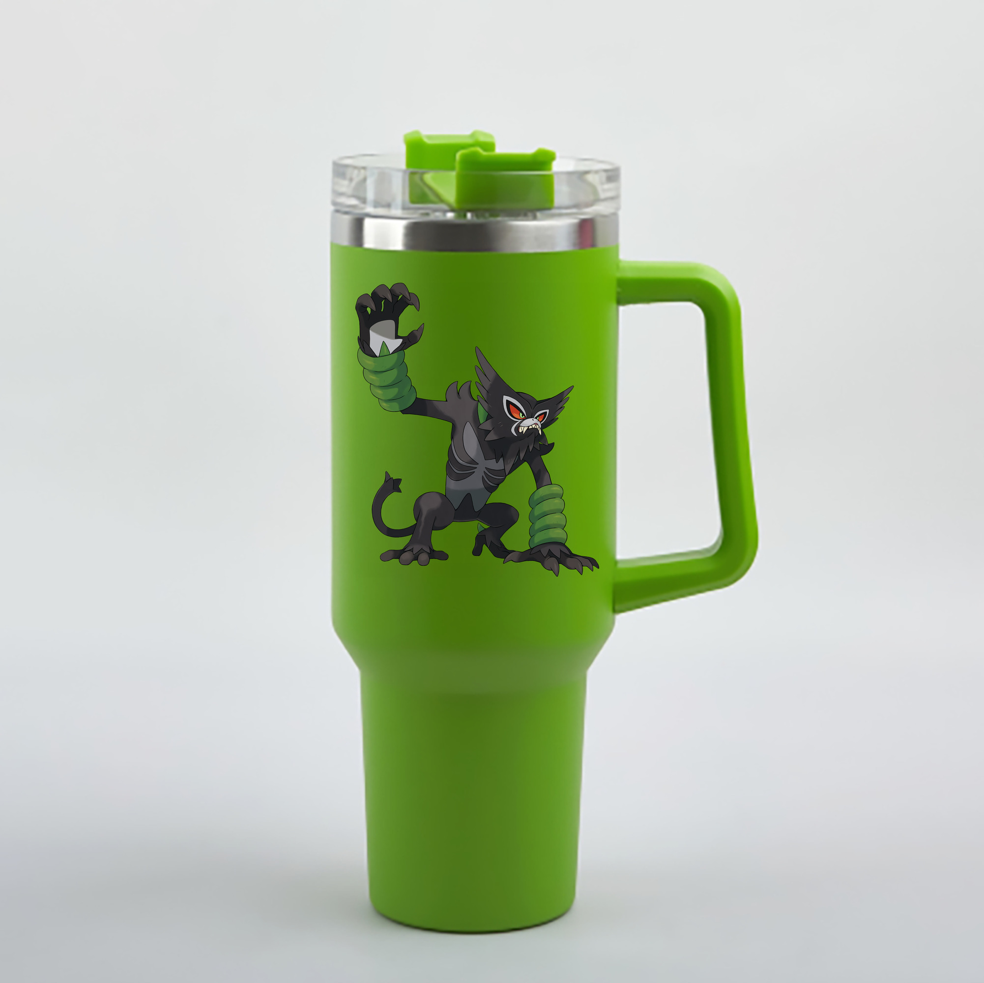 （画像用） ポケットモンスター Pokémon 1200mL車用タンブラー - クリスタルステッカー（プラスチックストロー付き）